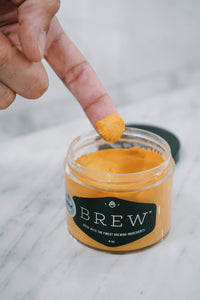 Hair Styling Clay for Men - Matte Strong Hold Molding Pomade for Beard and Hair - Natural Ingredients Barley, Hops, Yeast - Paraben Free - Water Based for Smooth Finish - BREW Grooming - 4 oz