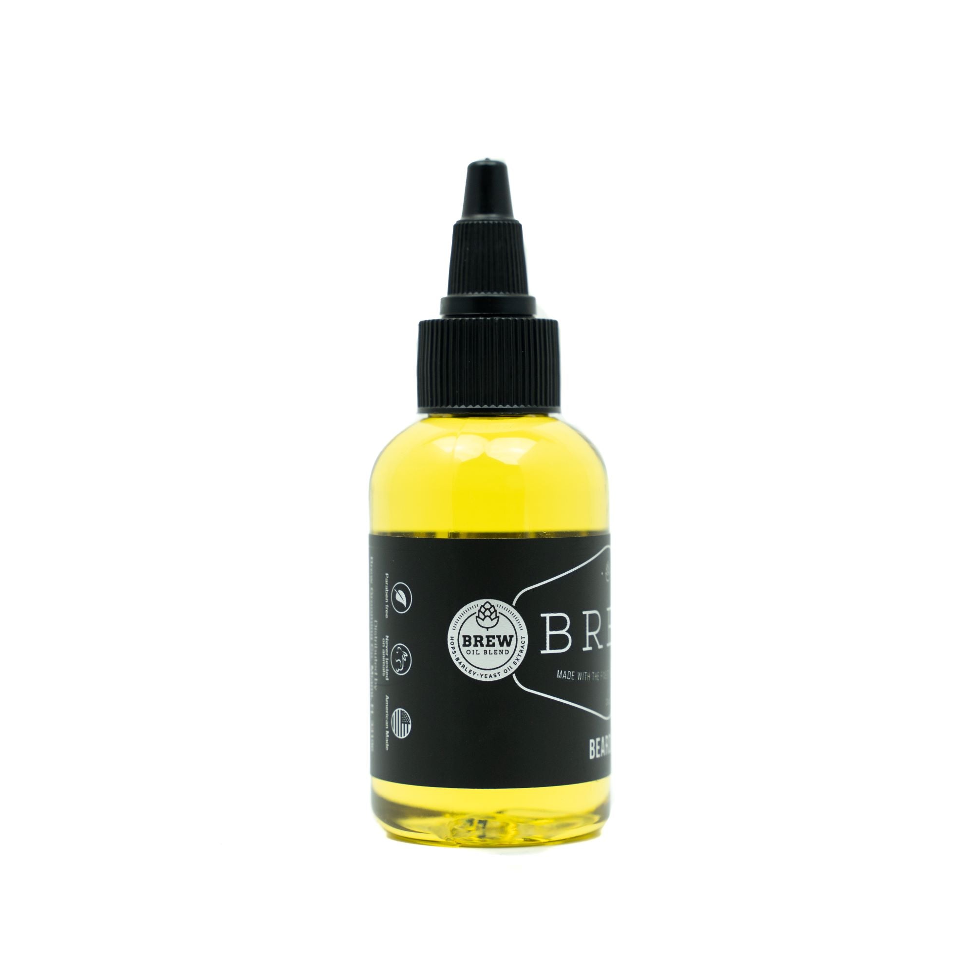 BREW Beard Oil - Softens & Conditions, While Adding Shine For a Healthy-Looking Beard - Made With Hops, Barley, Yeast Oil - Thicker, Stronger Beard & Nourishes Underlying Skin - 15 fl oz
