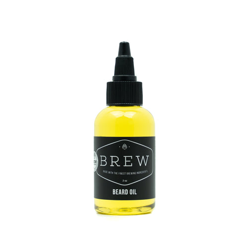 BREW Beard Oil - Softens & Conditions, While Adding Shine For a Healthy-Looking Beard - Made With Hops, Barley, Yeast Oil - Thicker, Stronger Beard & Nourishes Underlying Skin - 2 fl oz
