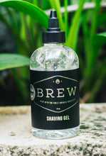 Beard Shave Gel by BREW Grooming - Clear Gel for Perfect Edging & Smooth Shaving - Made With Hops, Barley, Yeast Oil - Reduces Razor Irritation, Cuts & Nicks - Moisturizes, Cleans, Softens - 8 fl oz